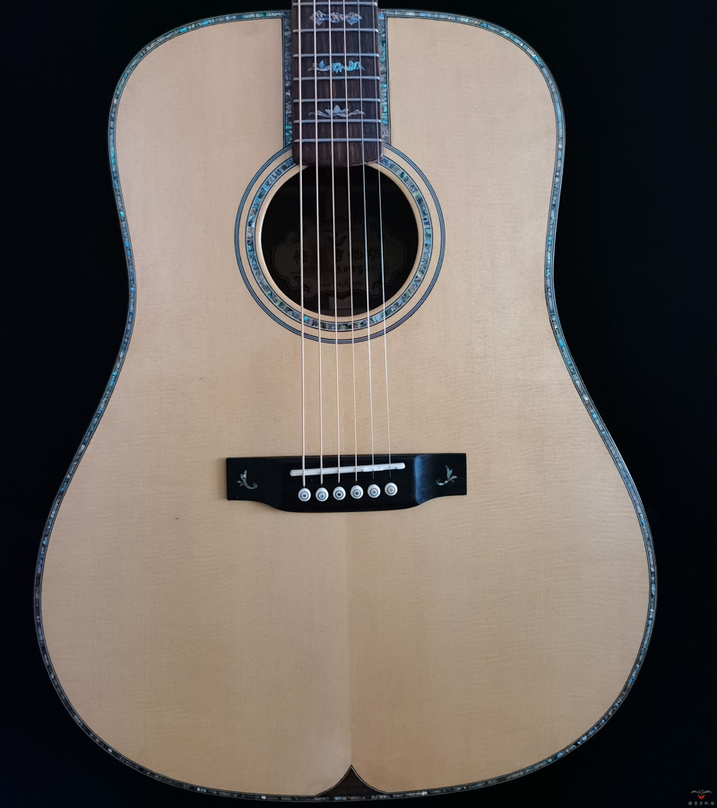 手工吉他 - 悟空吉他坊 - 型号WK-018-D - 5A级印玫 - 手工吉他面板实拍
