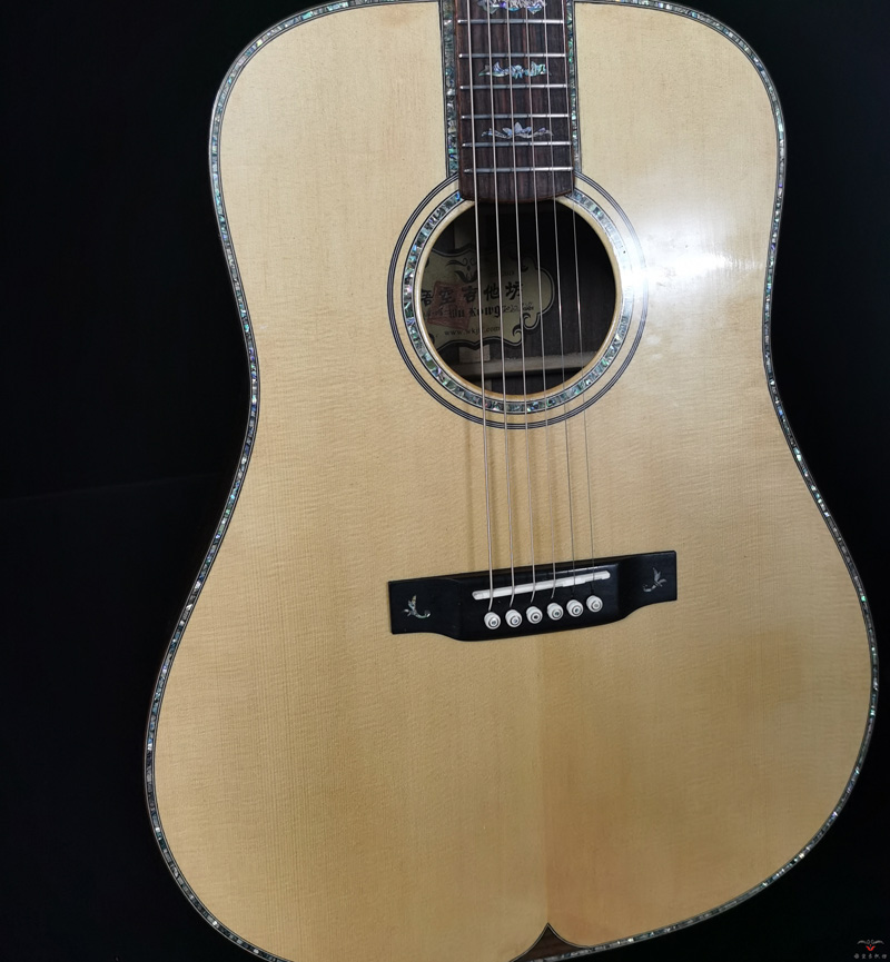 手工吉他 - 悟空吉他坊 - 型号WK-018-D - 5A级印玫 - 手工吉他面板细节实拍