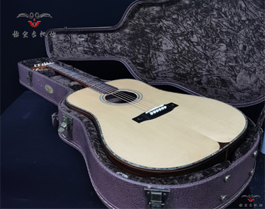 手工吉他-型号WK-018-D_5A级印玫客户定制（虫胶）款