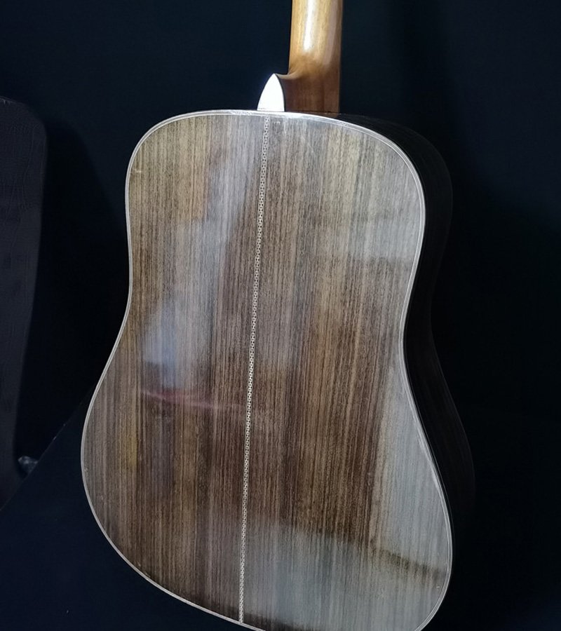 手工吉他WK-018-D5A级印玫虫胶款-背板细节图