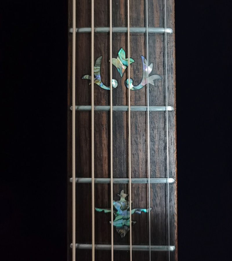 手工吉他WK-018-D5A级印玫虫胶款-镶嵌彩贝的指板