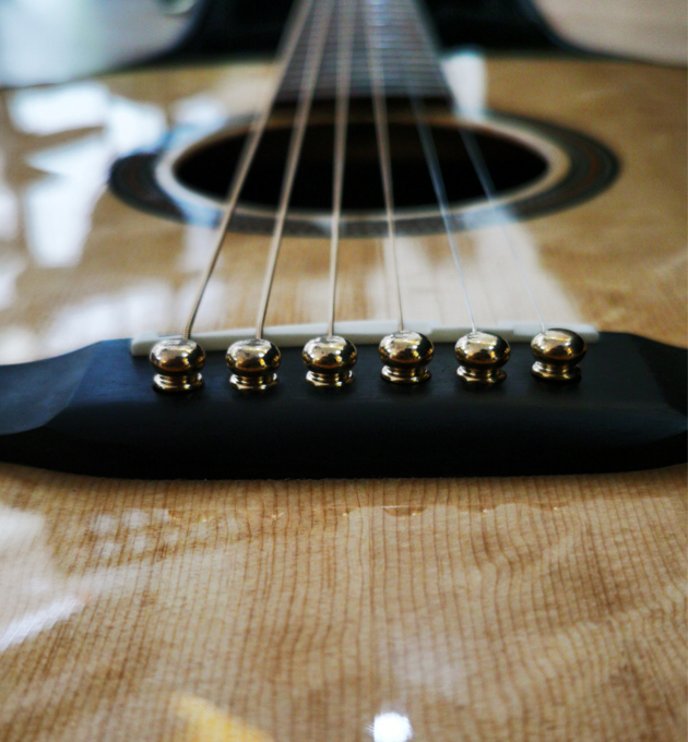 手工吉他定制WK-057-D可可菠萝背侧+熊抓纹西提卡云杉-面板